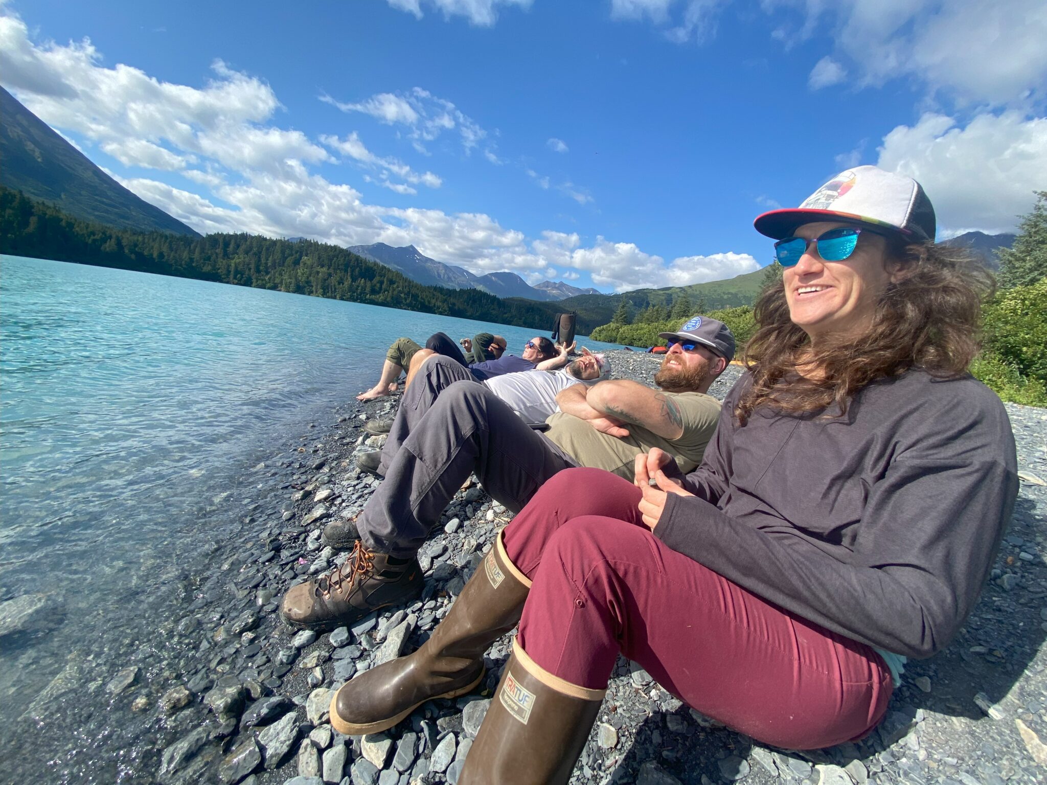 Friends on Lakeshore of Grant