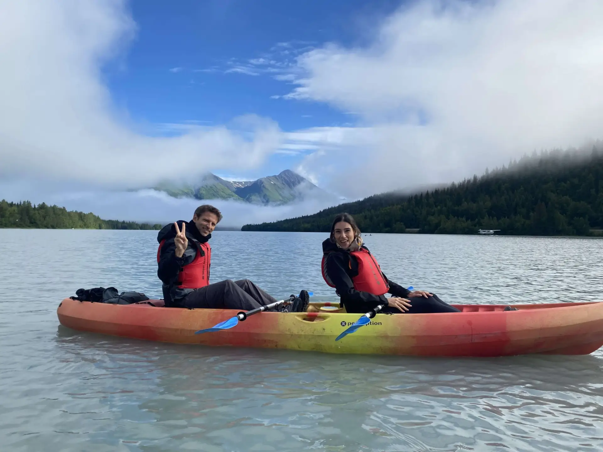 Enjoying Trail Lake in Moose Pass